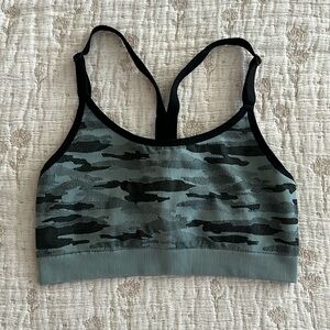 Sage green camo sports bra